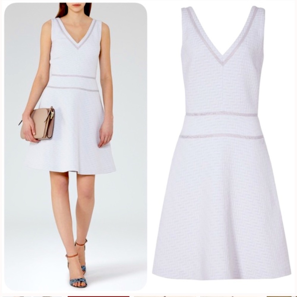 NWT Reiss Light Mist Nelly Textured Dress